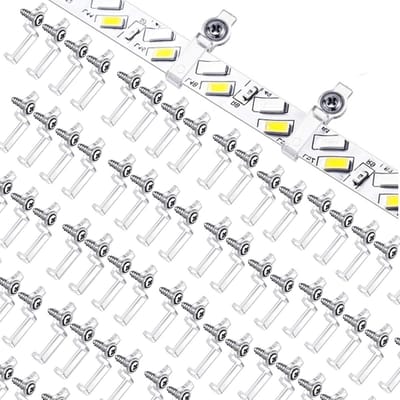 Solidchoice - 100 Stuks Bevestigingsclips voor 11 mm LED Strips met Schroeven