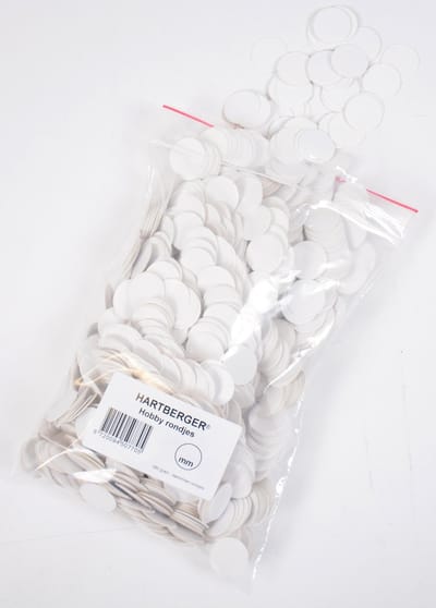 Hartberger Hobby rondjes – 250 gram - diameter: 20 mm - DIY hobby knutsel karton rondjes - ook geschikt als labels kraftpapier