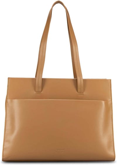 Jost Arva Schoudertas Leder 35 cm - Dames - toffee