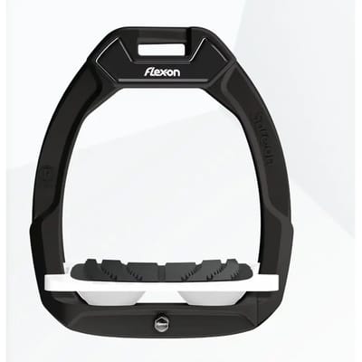 Veiligheidssporen Paardrijden Ingeschuinde Grip Zwart/Wit/Wit Flex-On Safe-On