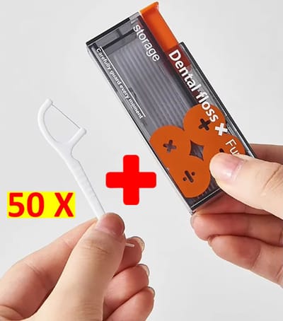 Actie4you® - Flosdraad Dispenser - Incl. 60 x Flosdraad - Flosdraad Houder – Zakformaat – Flosdraad Box