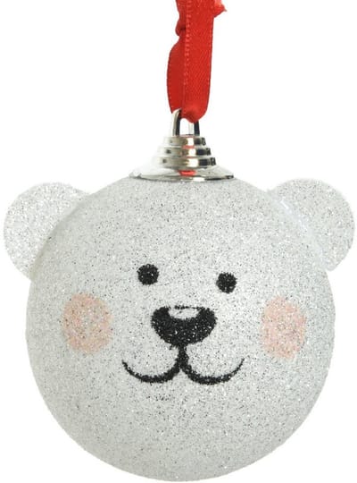 Kerstboomversiering 3x ijsberen kerstballen 8 cm kunststof - Kerstversiering/kerstdecoratie