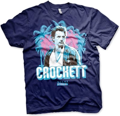 Miami Vice Crockett Palms T-shirt Navy