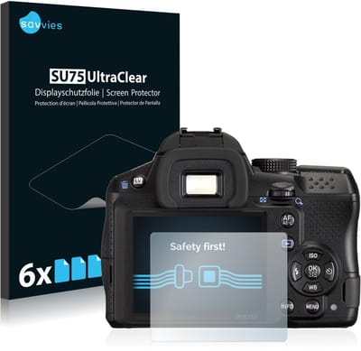 Savvies - Screenprotector voor Pentax K-30 - Folie Beschermfolie transparant 6 Stuks