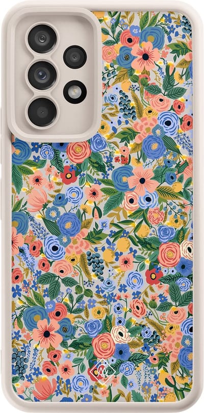 Casimoda® hoesje - Geschikt voor Samsung Galaxy A52 5G - Floral Garden - Zwart TPU Backcover - Bloemen - Multi
