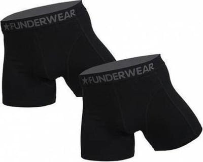 Funderwear 2 pak heren boxer zwart - Zwart - XL