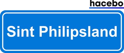 Hacebo - Plaatsnaam Sticker - 29x10 CM - Sint Philipsland sticker - Verkeersborden sticker - grappige cadeaus - Sint Philipsland