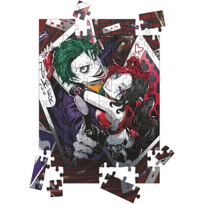 Puzzel 100 stukjes 3 dc comics SD Toys The Joker & Harley Quinn Manga