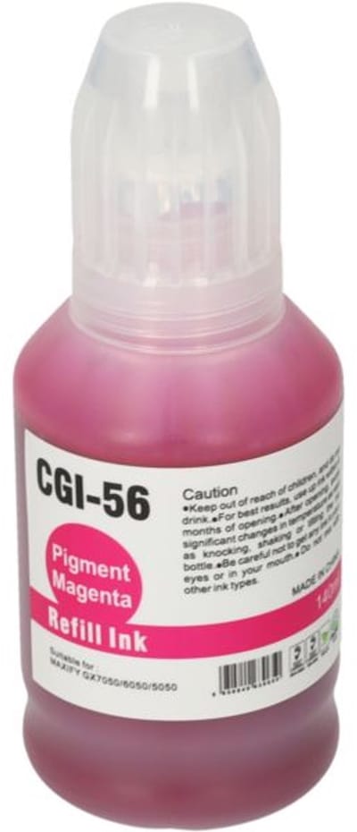PrintAbout huismerk Inktcartridge GI-56M Magenta Geschikt voor Canon