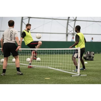 Precision - voetvolley - Trainingsset Compact Tennisnet - Aluminium - Zwart/wit