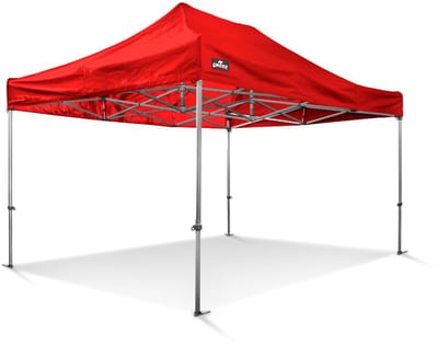 Easy Up Partytent | Vouwtent | 3x4.5 | Rood | Incl gratis sterke pvc opberghoes en spanbanden set met haringen