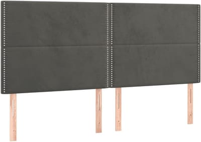 Hoofdbord Bed - Hoofdeinde Bed - Slaapkamer Aankleden - In Hoogte Verstelbaar - 200 x 5 x 128 cm - Donkergrijs