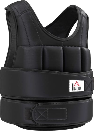 HOMCOM - Verzwaard vest - Oxfordstof - 50x60cm - Zwart