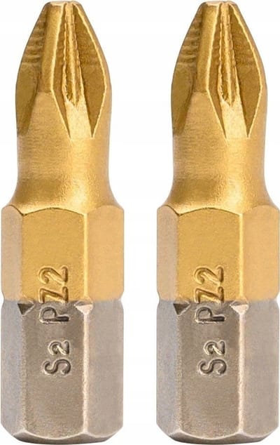 PZ2 Schroefbits 25mm S2 Titanium - 2 Stuks