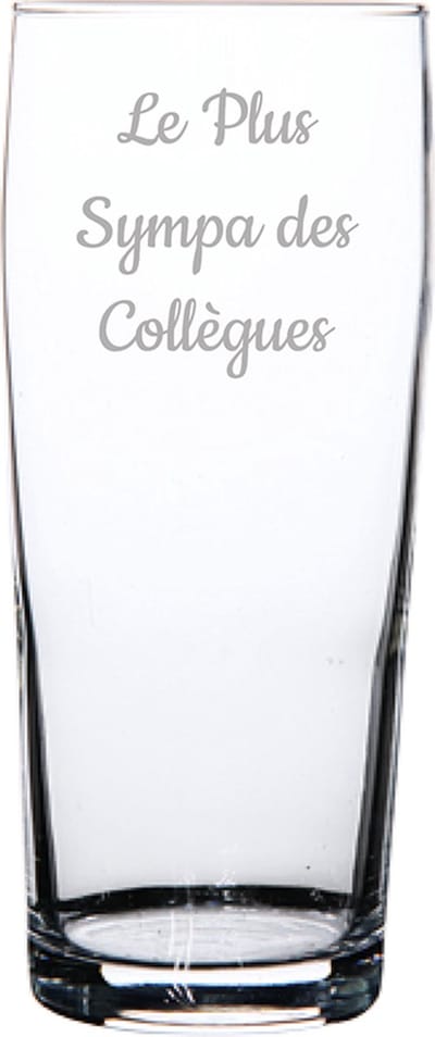 Bierfluitje gegraveerd - 19cl - Le Plus Sympa des Collègues
