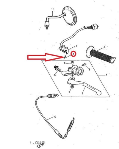 Vis Ø3mm de fixation interne commodo pour moto MBK 50 X-Limit SM NG8-88181 Neuf