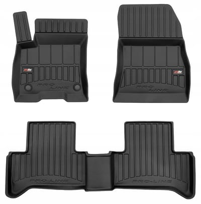 FROGUM – 3D Rubber Vloermatten voor MERCEDES EQS SUV (2022-) – Set van 3 – TPE – Hoge rand 6 cm
