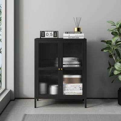 Sideboard Säkylä dressoir 84x64x35 cm zwart [en.casa]