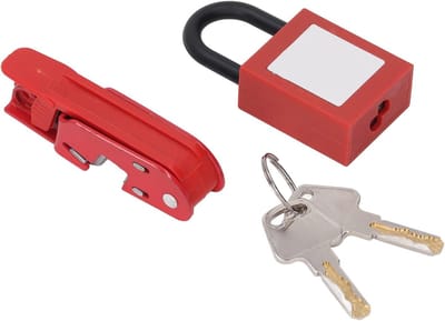 Complete Lockout Kit voor Circuitonderbrekers - Hoogwaardige Vergrendeling met Vuurvast Nylon Hangslot voor Elektrische Installaties, Chemische Veiligheid en Industriegebruik