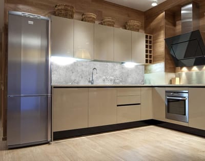 Keukenfolie Beton - Decoratieve folie Spatbescherming - Keuken opknappen - Zelfklevend en afwasbaar - 180 x 60 cm - Grijs