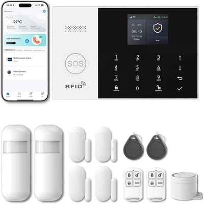 Draadloos Home Alarm Systeem met Bewegingssensor en Deurraam Sensoren