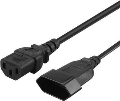 Y-Splitter Netsnoer C14 naar C13 en Euro Vrouwelijk - 25cm