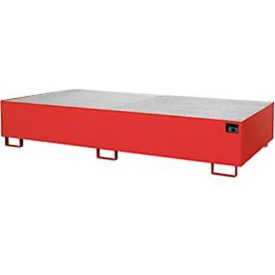 Stellinglekbak type RW/GR 2700-3, met rooster, rood RAL3000