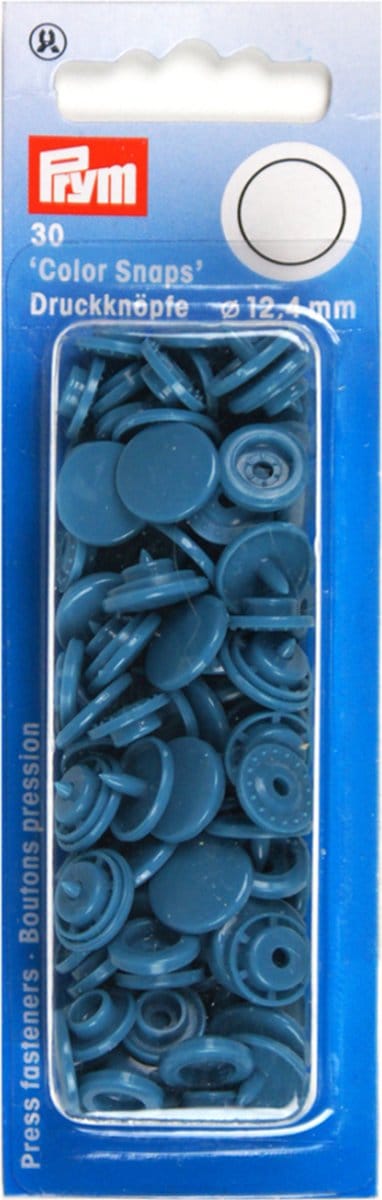 Drukknoop ColorSnaps 12,4 mm donkerturkoois 30 st. - Drukknopen Color Snaps - Prym