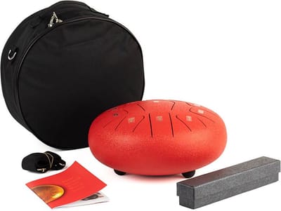 Tongdrum - Hayman HTD1011 - Stalen tongdrum 10 inch - 11 noten in C majeur - Rood