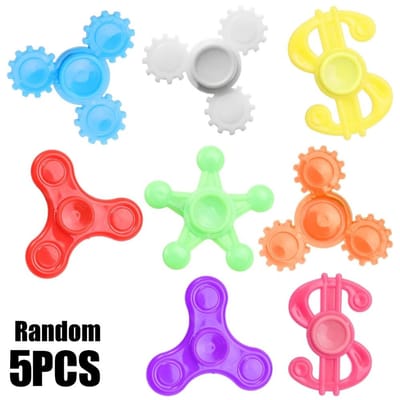 1-10 stuks Mini Fidget Spinner Draaiende Speeltjes 4cm Kinderen Handmatige Roterende Gyroscoop Decompressie Speelgoed Leuk Vingertop Spel Cadeaus Random-5pcs