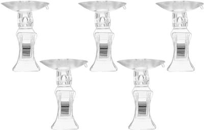 Herbruikbare Plastic Voerclips voor Aquariums - 5 Stuks Voederklemmen, Veilig voor Vissen en Ideaal voor Aquariumaccessoires
