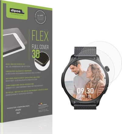 dipos FLEX – 2x Matte Screenprotector geschikt voor zhizhi S67 | Volledige Schermbescherming | Case-Friendly