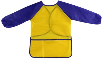 Dailygoods- Schilderschort Waterdicht - Slab met Mouwen - Keukenschort Kind - 3 Vakken - Veilig Polyester - Maat M - Kinderschort