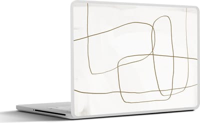 Laptop sticker - 13.3 inch - Kunst - Abstract - Bruin - 31x22,5cm - Laptopstickers - Laptop skin - Cover