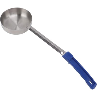 Sauslepel Pizza Multifunctioneel Voedselkwaliteit Roestvrij Staal Smeer- Maatlepel voor Keuken Koken Blue 8oz (Scoop Without Holes)