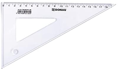 Grote Geometrische Driehoek 19 cm - Transparant Met Nauwkeurige mm-Indeling