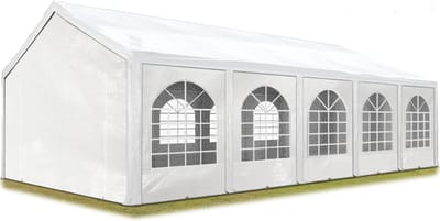 Hoogwaardige Partytent 4x10 m van PE 450 N zeil tuintent feesttent waterdicht in Wit