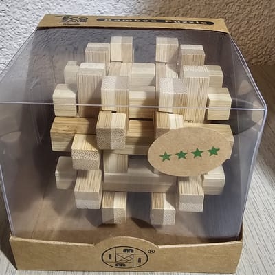 Puzzel - IQ puzzel - Bamboe - Magische blokken - 8.7x7.0x8.7cm