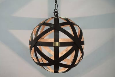 Hanglamp "Champagne" 67 cm / gepatineerd (roestbruin)