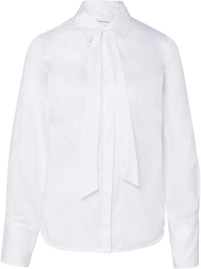 Slim Fit Poplin Stretch Blouse Met Verwijderbare Riem Dames COMMA