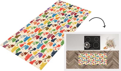 Keukenloper - Loper keuken - Patronen - Kraan - Boot - 120x50 cm - Keukenloper vinyl