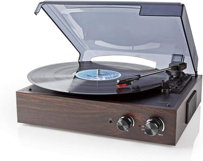Platenspeler met Ingebouwde Speakers en USB voor MP3 Conversie - 3 Toerental