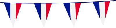2x Vlaggenlijn Frankrijk 10 Meter - Voetbal EK WK Landen Land Feest Versiering Decoratie