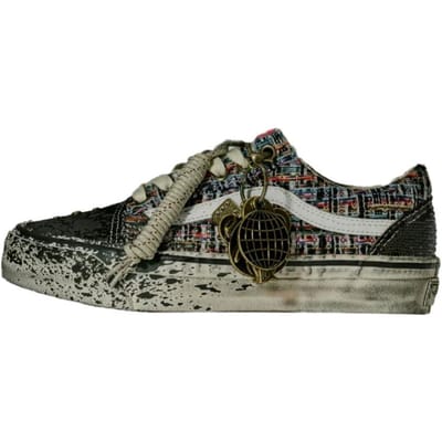 Vans LX Old Skool Coupe Confortable Chaussures de Skate Baskets Unisexe Noir Blanc VN000D9VDE2 36