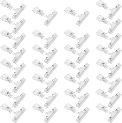 MUKLEI 30 Pcs Plastic Swivel Drawing Clips, Drawing Display Clip Tag Holders, Clip on Board Holder Plastic Merchandise Sign Clip for Market, Shopping Mall, Retail Price Tag Display