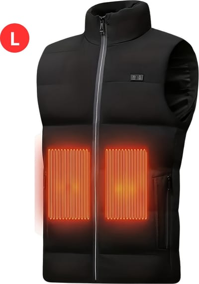 Livano Verwarmde Bodywarmer Oplaadbaar - Elektrische Bodywarmer - Heated Vest - Jas - Heren - Maat L - Zwart