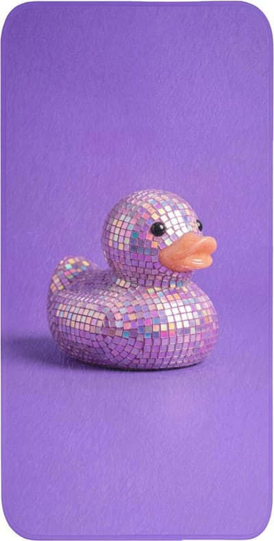 WC mat 60x120 cm - Antislip - Disco - Eend - Paars - Toiletmat - Vloermat - Douchemat - Toilet tapijt - Toiletmatten