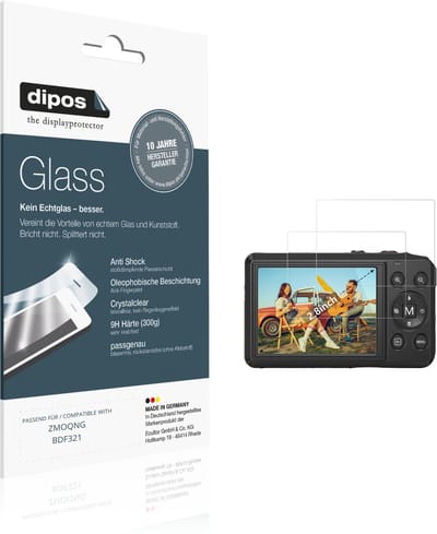 dipos – 2x Pantserfolie geschikt voor ZMOQNG BDF321 | 9H Screenprotector