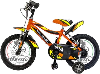 Kinderfiets - Jongensfiets Meisjesfiets - Fietsen Leren - Lichtgewicht Frame - 14 Inch - Oranje