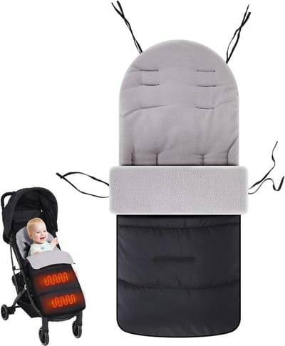 Voetenzak Kinderwagen - Slaapzak Kinderwagen - Warm Houden - Waterdicht Winddicht - 86x45 cm - Grijs